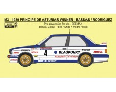 Decal – BMW M3 - 1989 Rallye Principe de Asturias winner - Bassas / Rodriguez